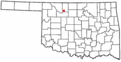 Location of Aline, Oklahoma