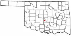 Location of Cole, Oklahoma