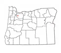 Location in Oregon