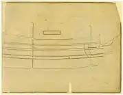 Half plan of HMS Ossory, showing decks.