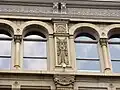 Hanke Building on Main Street detail (Renaissance Revival)