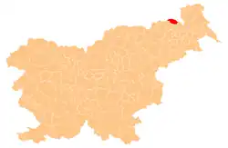 Location of the Municipality of Apače in Slovenia