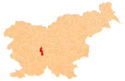 Location of the Municipality of Brezovica in Slovenia