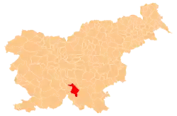 Location of the Municipality of Ribnica in Slovenia