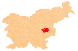 Location of the Municipality of Sevnica in Slovenia