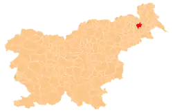 Location of the Municipality of Sveti Jurij ob Ščavnici in Slovenia