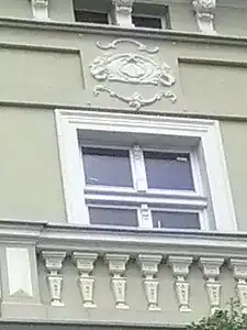 Ornament on top of the facade