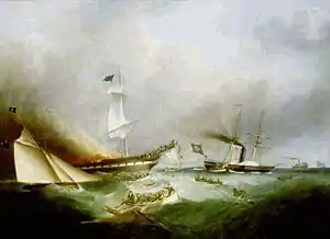 Burning of the Ocean Monarch, Samuel Walters