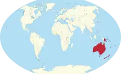 Location of Oceania