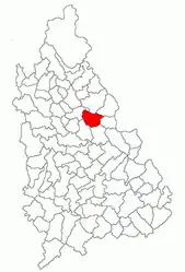 Location in Dâmbovița County