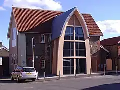 The first RNLI boathouse on Lifeboat Plain in Sheringham.