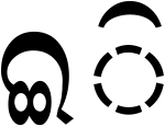 Odia independent vowel and vowel sign I.