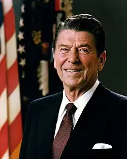 Ronald Reagan, the US president from which Reaganomics derives its name