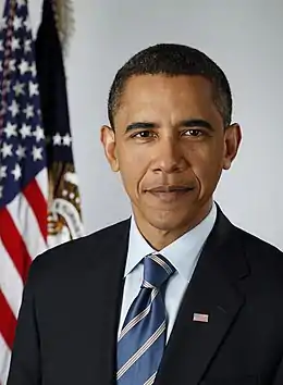 First-term official portrait of Barack Obama, January 2009