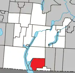 Location within Memphrémagog RCM