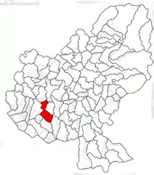 Location in Mureș County