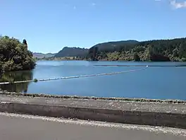 The lake from the crown of the dam