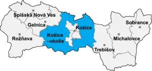 Košice-okolie District in the Kosice Region