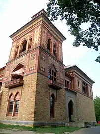 Tower at the south corner of the house