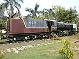 Steam engine at an outdoor museum