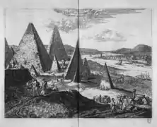 Olfert Dapper, Description de l'Afrique (1665), note the two different displays of the Sphinx.