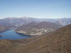 Lugano Lake seen from the Orsa Mountain