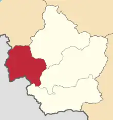 Location in the Kars Oblast