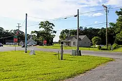 Intersection of Delaware Route 20 and Omar Road in Omar