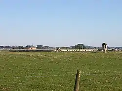 Open farmland where once stood the village of Onley