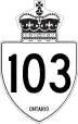 Highway 103 marker