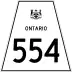 Highway 554 marker