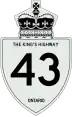 King's Highway 43 marker