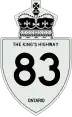 King's Highway 83 marker