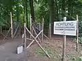 German border crossing from WWI, part of the Wire of Death