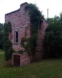 Abandoned tower in Ławy