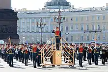 The band in their ceremonial uniform.