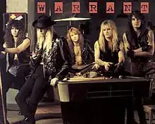 From left to right: Steven Sweet, Jani Lane, Erik Turner, Joey Allen, Jerry Dixon