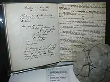 Image 16An early draft of the original hand-written 'Laws of the Game' drawn up on behalf of The Football Association by Ebenezer Cobb Morley in 1863 on display at the National Football Museum, Manchester. (from Laws of the Game (association football))