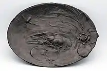 Orivit pewter Jugendstil calling card tray. Design no. 2043. c.1900