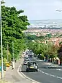 Ormesby Bank rises as a steep incline and offers views of the Middlesbrough.