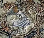 Vielle or fiddle from c. 1310,Ormesby Psalter, Bodleian Library