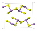 Orpiment's unit cell