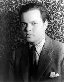 Black-and-white portrait of Orson Welles by photographer Carl Van Vechten in 1937.