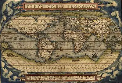 Image 30World map Theatrum Orbis Terrarum by Ortelius (1570) (from History of cartography)