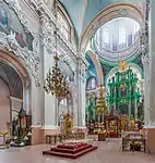 Rococo iconostasis in the Orthodox Church of the Holy Spirit in Vilnius, designed by Johann Christoph Glaubitz, 1753–1756