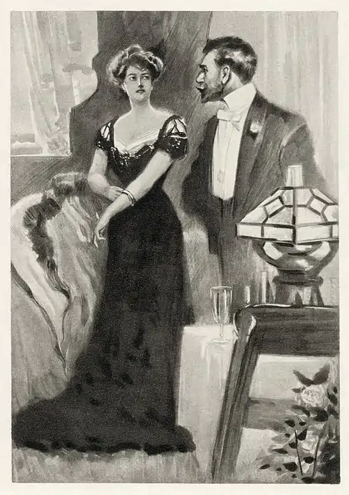 Image 8An Ideal HusbandArtist: Unknown; Restoration: Adam CuerdenA scene from Oscar Wilde's 1895 play An Ideal Husband, originally published in a 1901 collected edition of Wilde's works. The comedy, which opened January 3, 1896, at the Haymarket Theatre in London, revolves around blackmail and political corruption, and touches on the themes of public and private honour. It has been adapted into television, radio/audio, and three films. The published version differs slightly from the performed play, for Wilde added many passages and cut others. Prominent additions included written stage directions and character descriptions. Wilde was a leader in the effort to make plays accessible to the reading public.More selected pictures