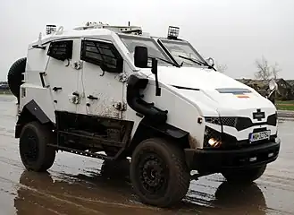 A SandCat used by the Romanian Gendarmerie's Brigada Specială de Intervenție a Jandarmeriei