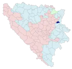 Location of Osmaci within Bosnia and Herzegovina