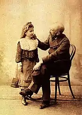 Osman Hamdi Bey with his daughter Nazlı. Osman Hamdi Bey Museum, Gebze.