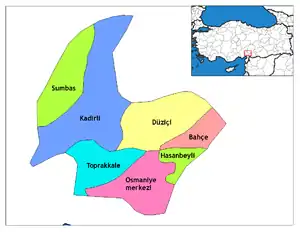 Districts of Osmaniye